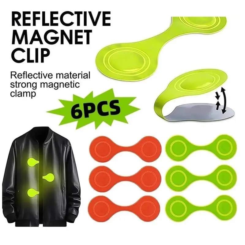 Reflective Magnetic Clips For Kids School Backpacks Night Visibility Bag Reflectors Snap On Clips For Child Safety