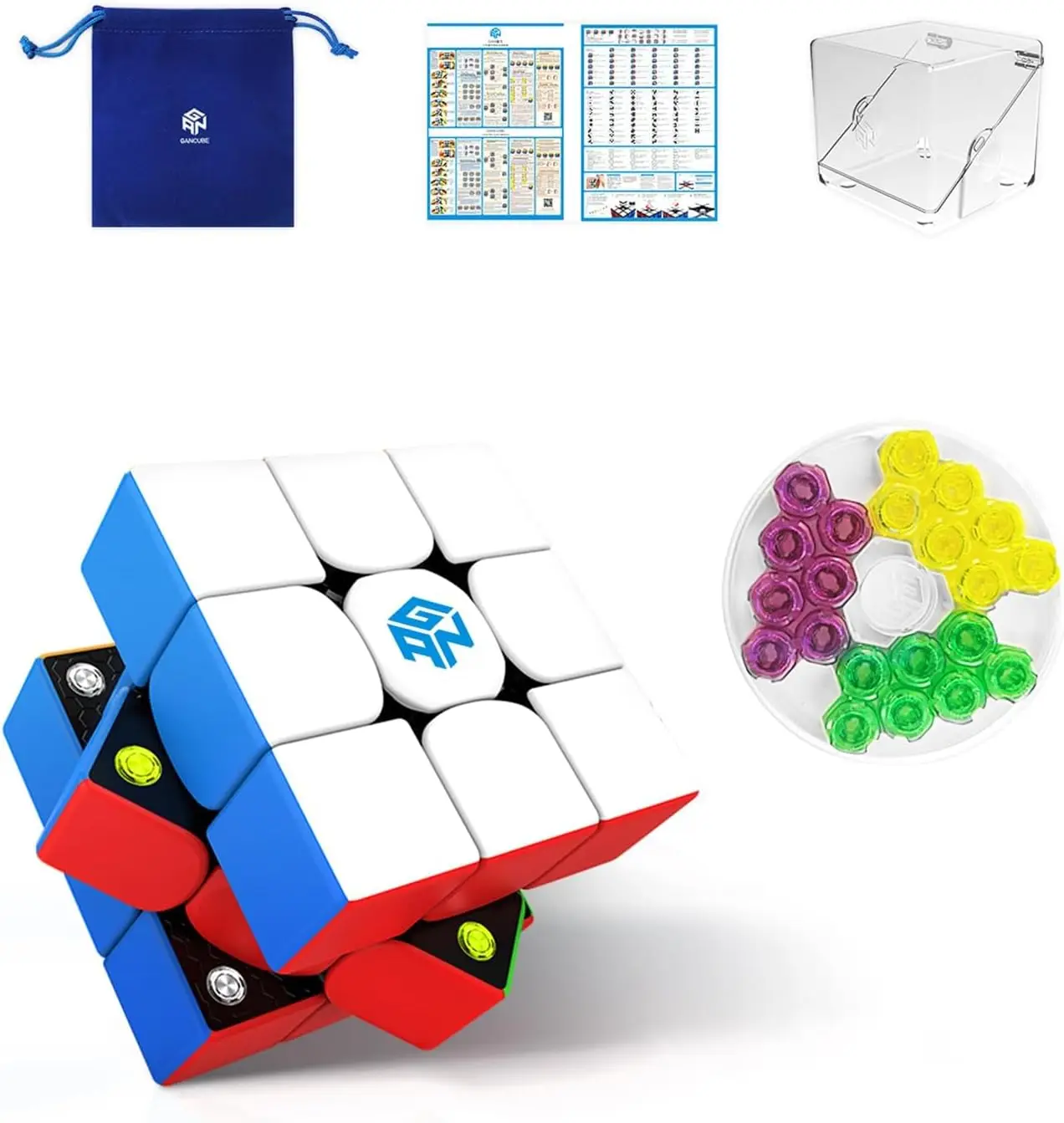 

3x3 Magnetic Speed Cube Stickerless with Adjustable Magnets and Smooth Tuning, Frosted Finish