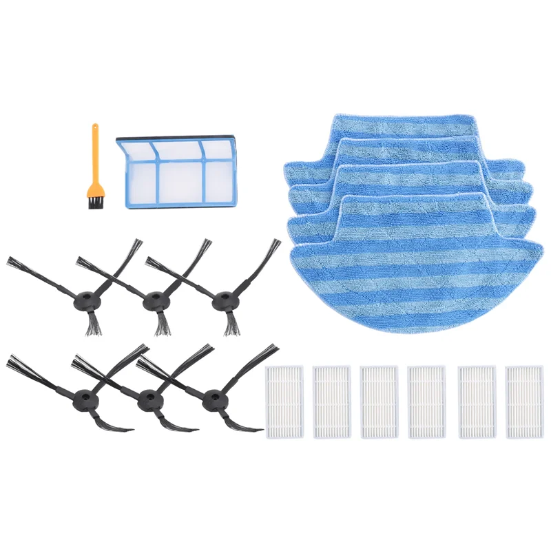 

A61I 18 шт. для V55 Pro, тканевая швабра, боковая щетка, фильтр Hepa для робота-пылесоса Ilife V55 Pro, замена основной фильтра
