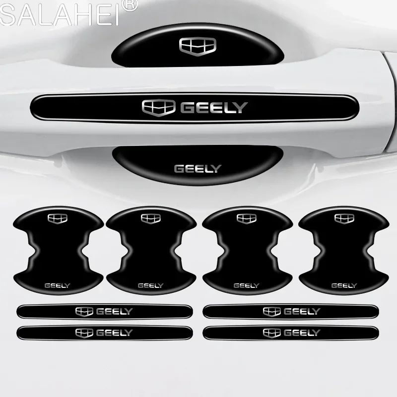 

4PCS Car Door Handle Bowl Protector Anti Scratch Sticker For Geely Coolray Emgrand Preface Xingyue L Emgrand GT Accessories