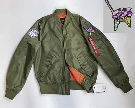 Anime EVA Shogoki 01 02 Original Cos Flight Jacket MA1 Tool Coat Zipper Casual Embroidery Cotton Coat Hot Sale Baseball Jacket