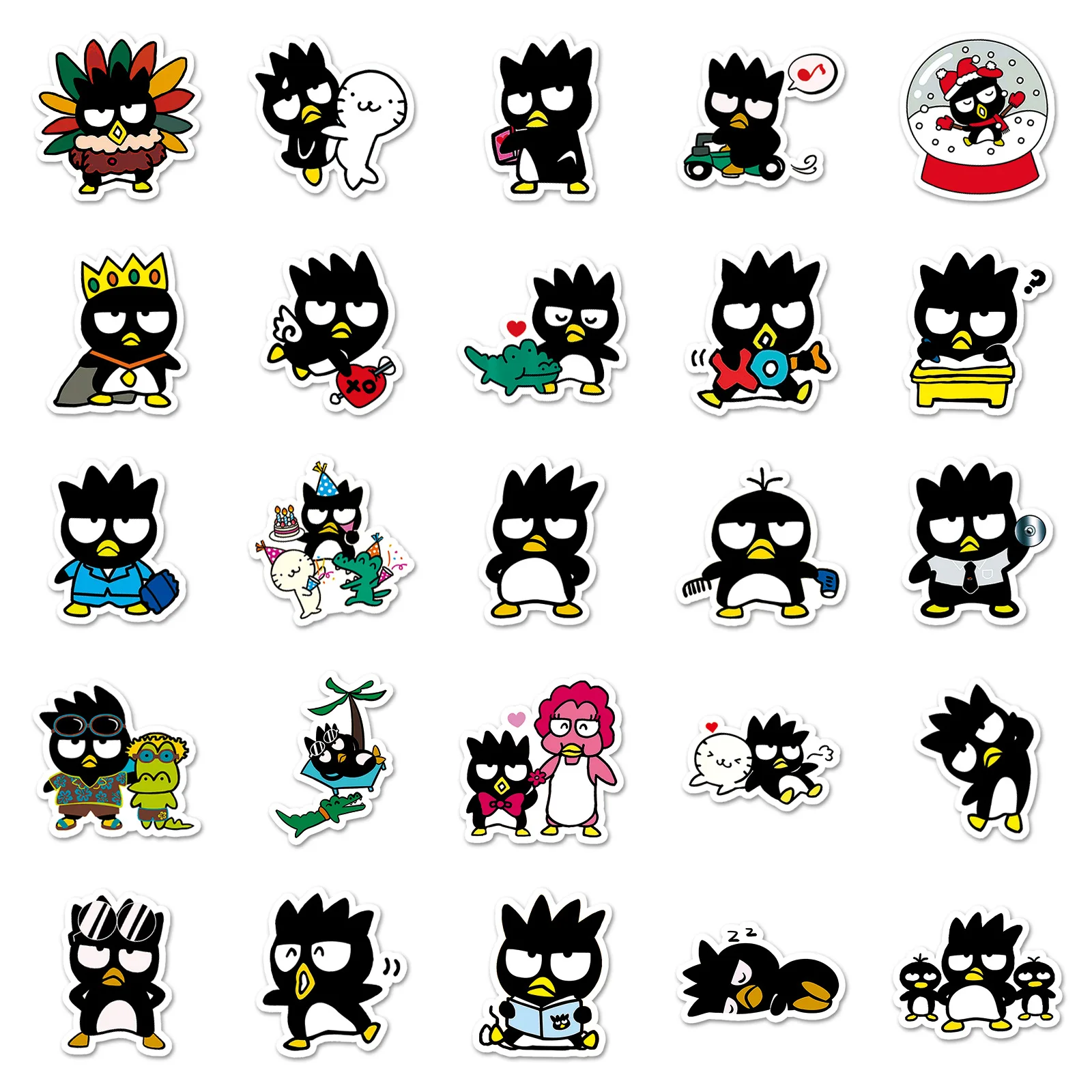 50pcs Sanrio cute BAD BADTZ-MARU cartoon animal waterproof decoration computer mobile phone ledger sticker