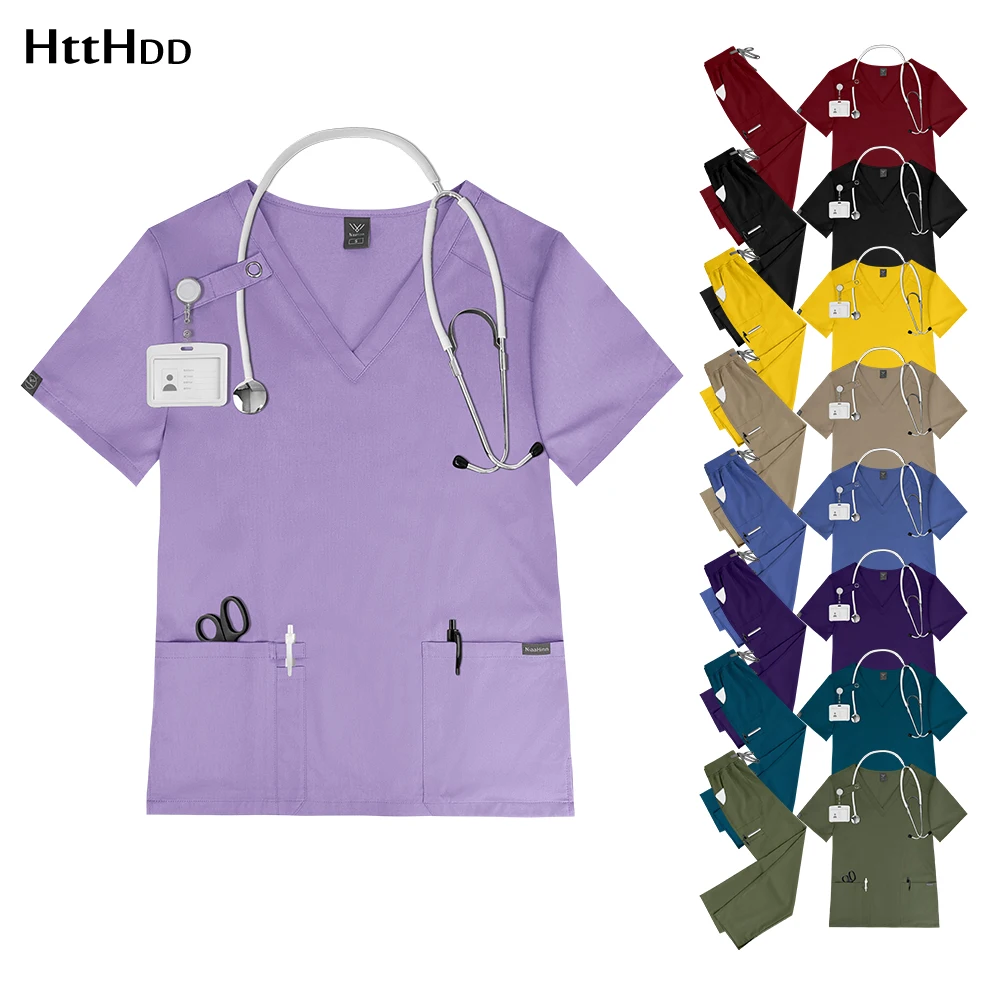 

Scrubs Medical Uniform Women Nurse Clothes Medical Nursing Scrub Nurses Accessories Nurse Gift Surgical Uniform Man Dental Scrub