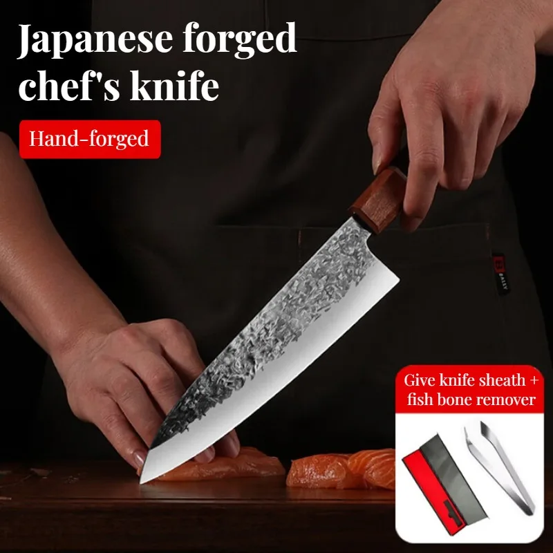 

Кованый нож Сантоку в японском стиле, нож для суши, нож для говядины, нож для сашими, бытовой нож, нож для фруктов, нож шеф-повара