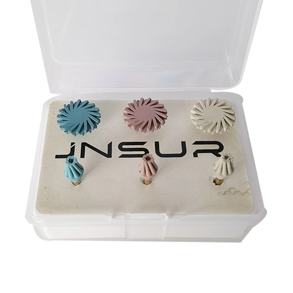 Kit de disque de polissage de roue de polisseuse en caoutchouc de diamant, système de diamant, matériau dentaire RA, spirale flexible de dents, résine dentaire