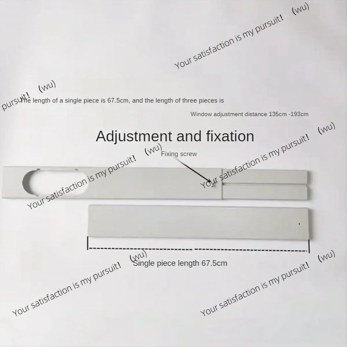 ZOCI-3PCS Adjustable Portable Window Kit Plate for Air Conditioner Accessories Air Conditioner Window Attachment-55CM
