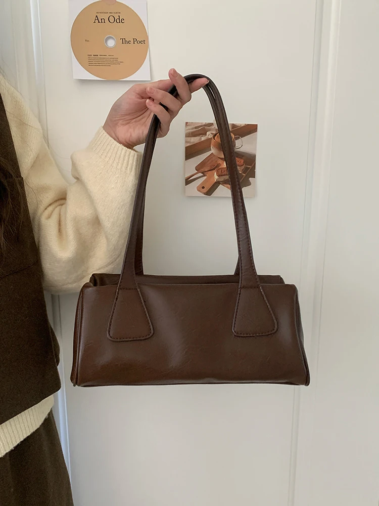 

2025 Новая ретро-сумка, модная повседневная женская сумка на плечо, деловая повседневная женская сумка для подмышек