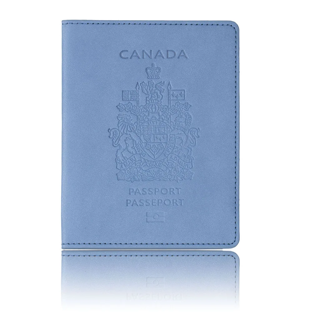 Funda de pasaporte de Canadá para hombre y mujer, Porta pasaporte de cuero genuino, hecho a mano, 100% piel de vaca, Paszport okcladka