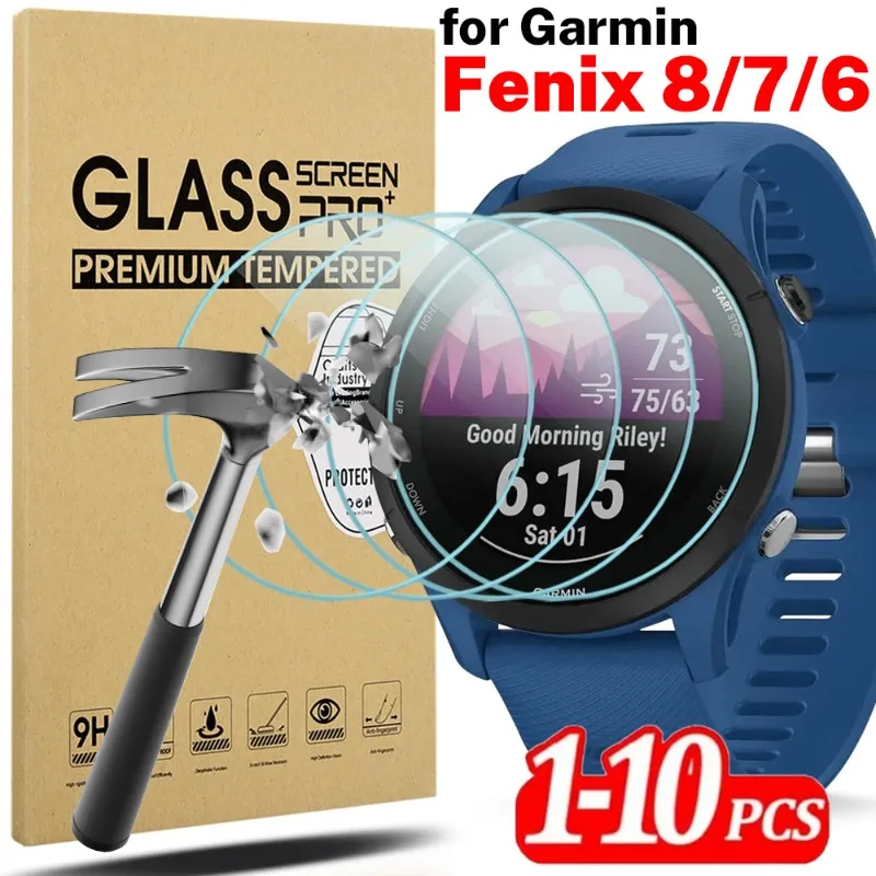 10-1 قطعة الزجاج المقسى للغارمين Fenix 8 7S 7X 7Pro 6S 6Pro الياقوت المضادة للخدش فيلم HD واقي للشاشة ل Garmin Fenix 6 7