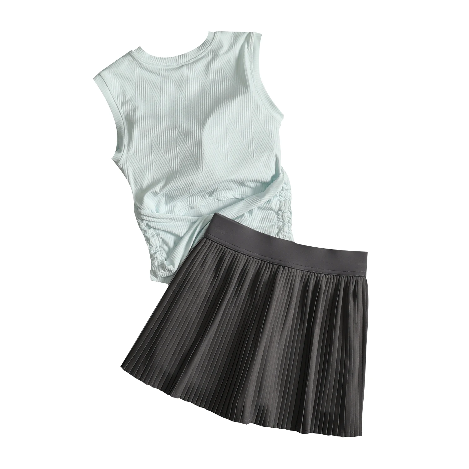 Traje deportivo de bádminton para mujer en verano, ropa de entrenamiento para correr de alta gama, ropa de secado rápido, Falda plisada deportiva de yoga antiexpuesta