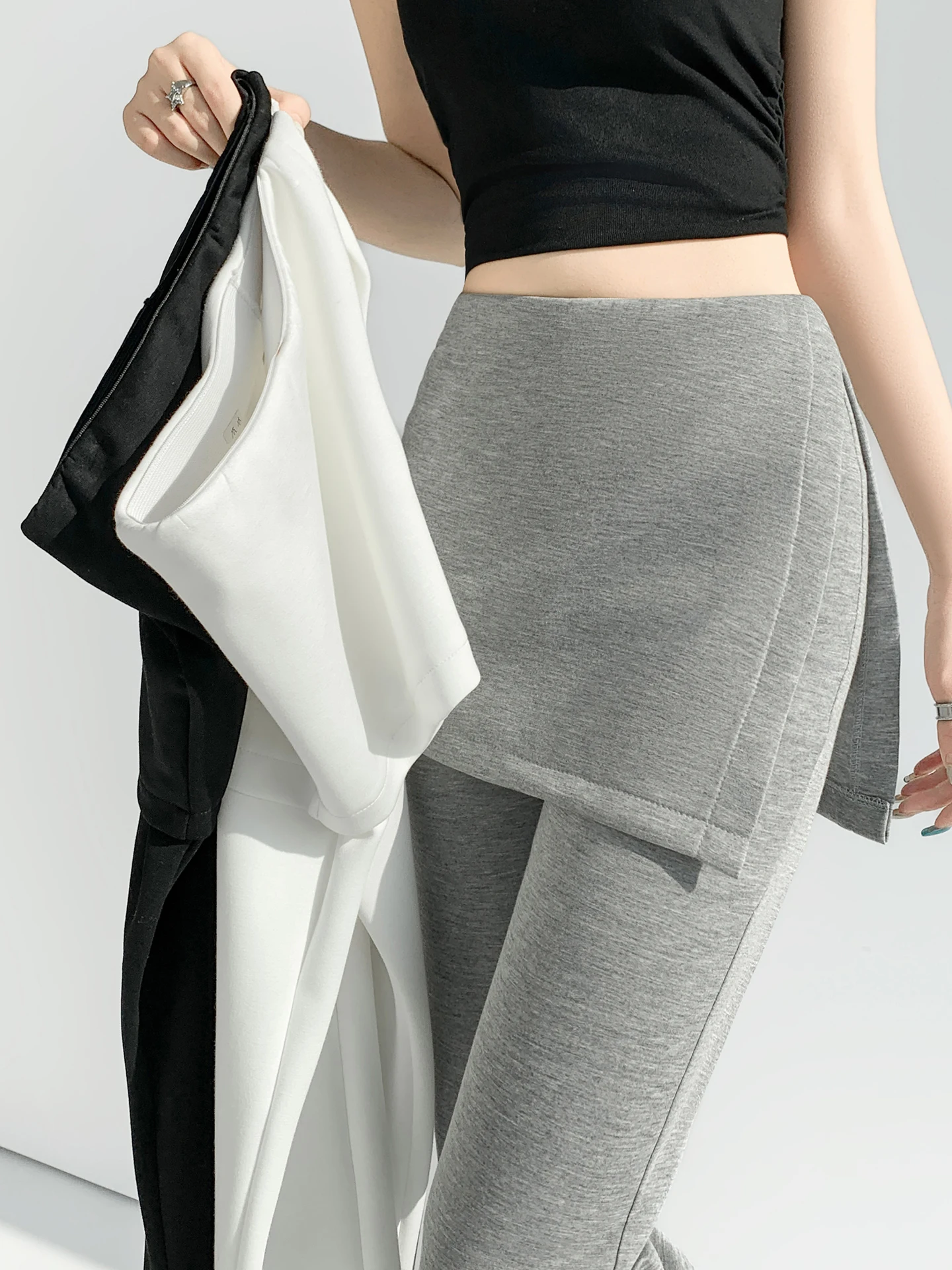 

High Waist Cotton Casual Pants Women Summer New Style Slimming Long Pants Micro Flared Loose Fit Comfortable Breathable