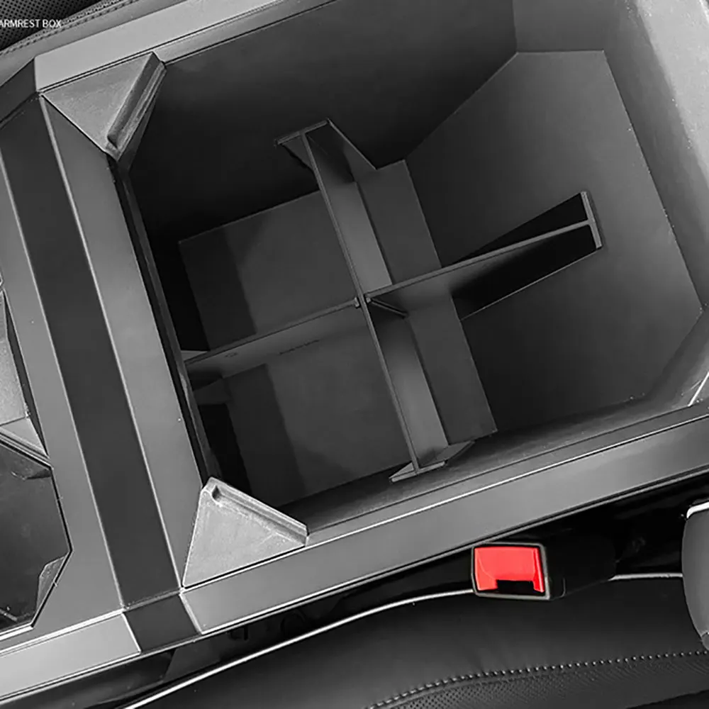 ل تسلا Cybertruck 2024 2025 وحدة التحكم المركزية مسند الذراع صندوق ABS مقسم المنظم 2 قطعة