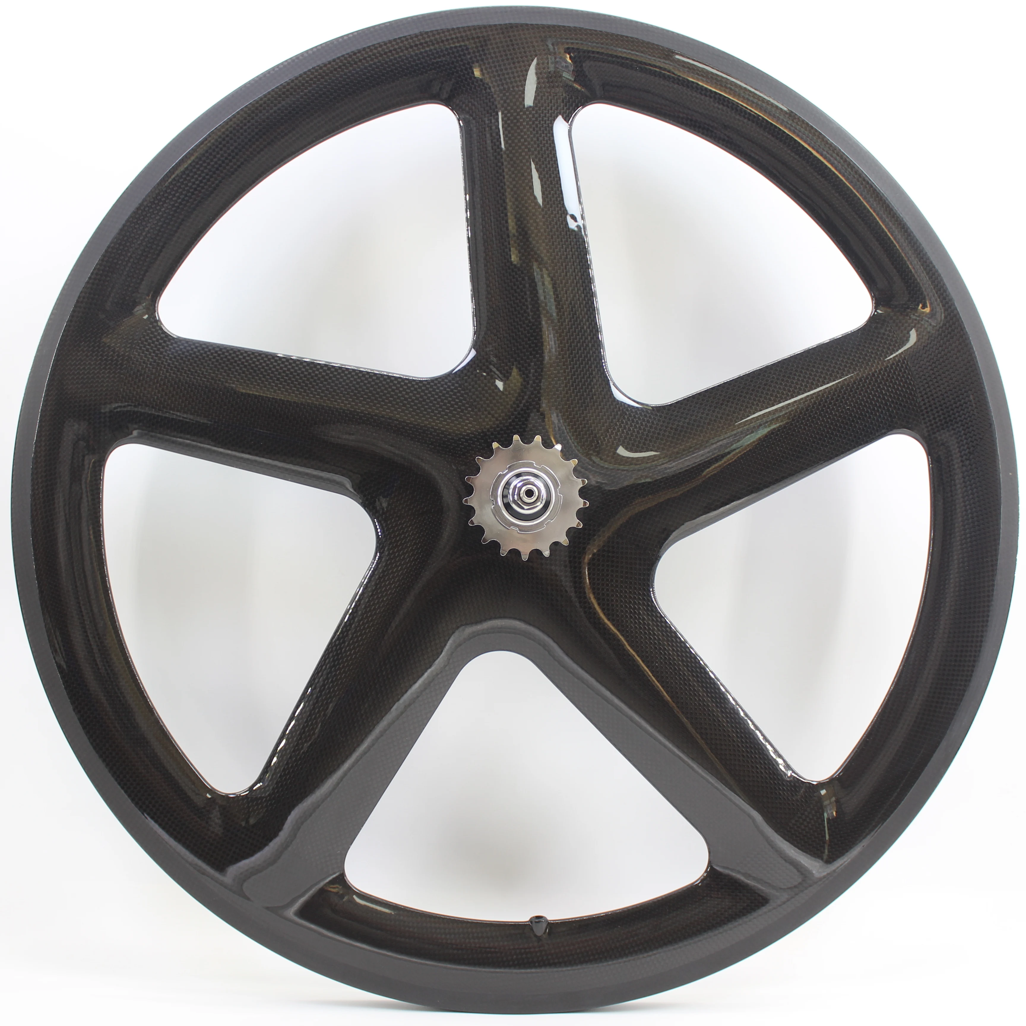 

Full Carbon Fiber Bike Wheelset with Hub 700C 5 Spokes Clincher Rim Fixed Gear Track Road Bicycle 3K UD 12K Full Carbon Newest