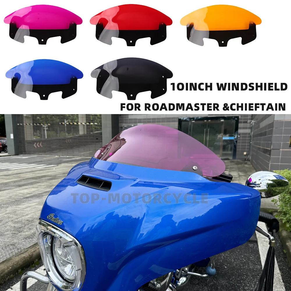 

Motorcycle Accessory Part For Indian Motorcycle Chieftain & Roadmaster New 10" WindshieldMultiple Colors Available 2014-2025