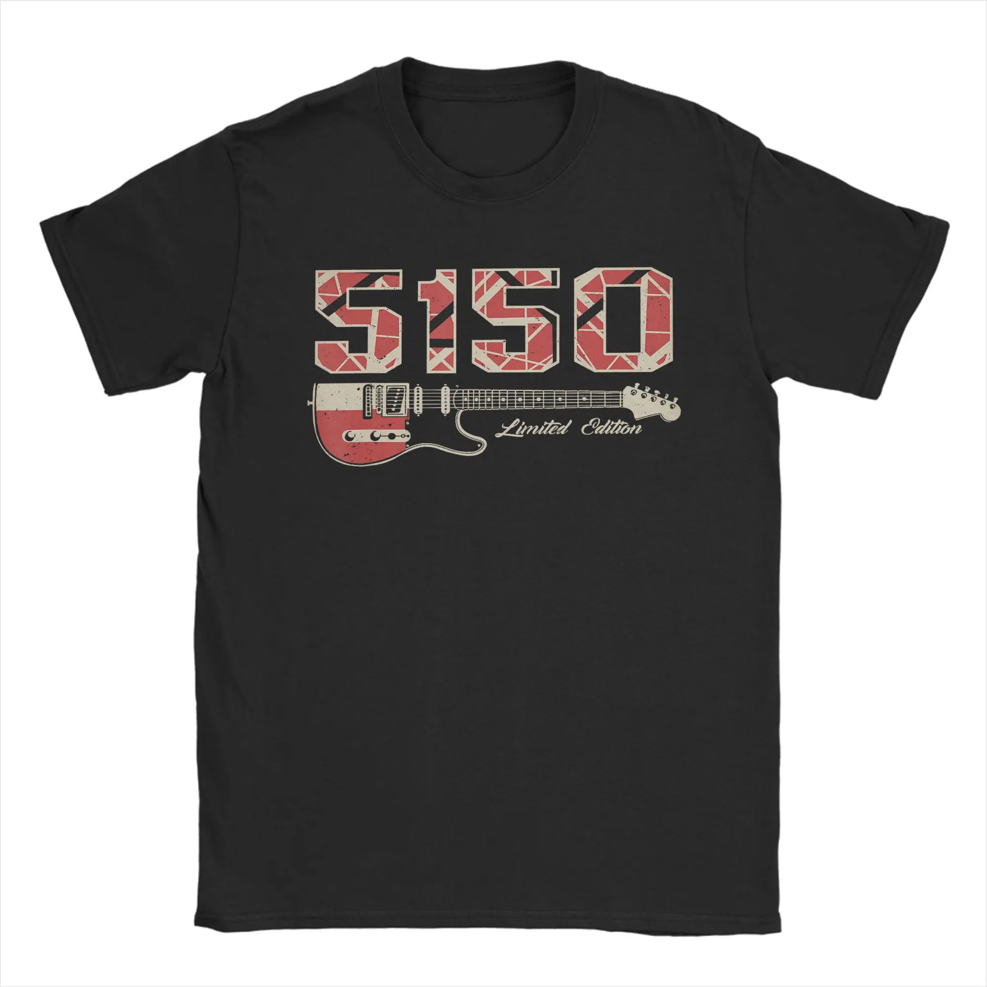 Men T Shirt Van Halen 5150 Rock Music Guitar Limited Edition T Shirts Leisure Summer Tees Pure Cotton Clothes Plus Size 6XL