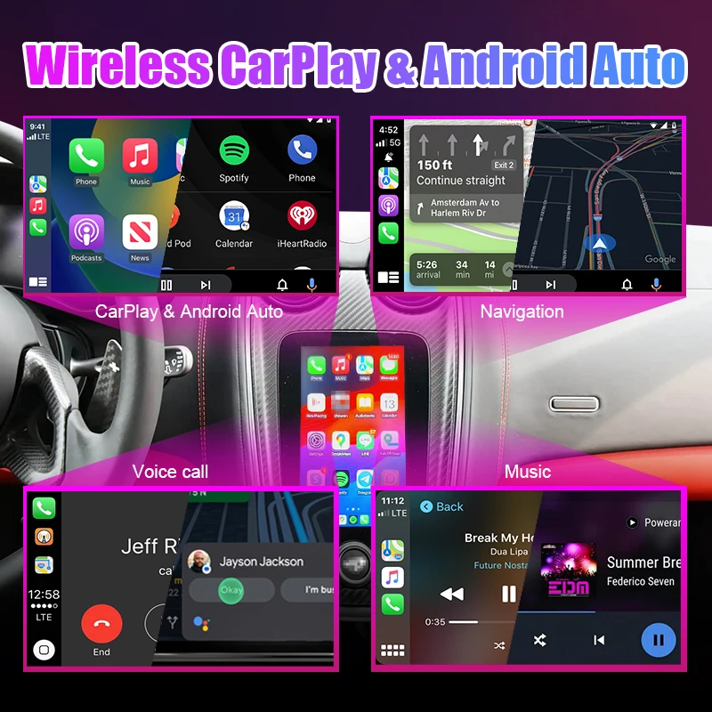 صندوق محول تلقائي CarPlay Android اللاسلكي متوافق مع وحدة تكامل CarPlay McLaren 12C 650S 570S 600LT 540C 675LT