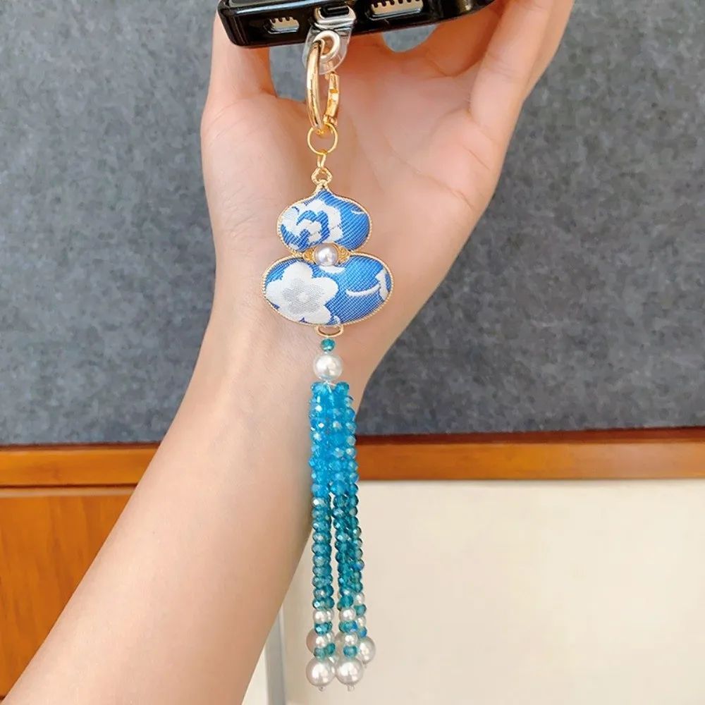 

Ремешок для телефона в национальном стиле с тыквой, подвеска с кисточкой из бисера, съемный ремешок для мобильного телефона, красочный анти-потерянный шарм для мобильного телефона