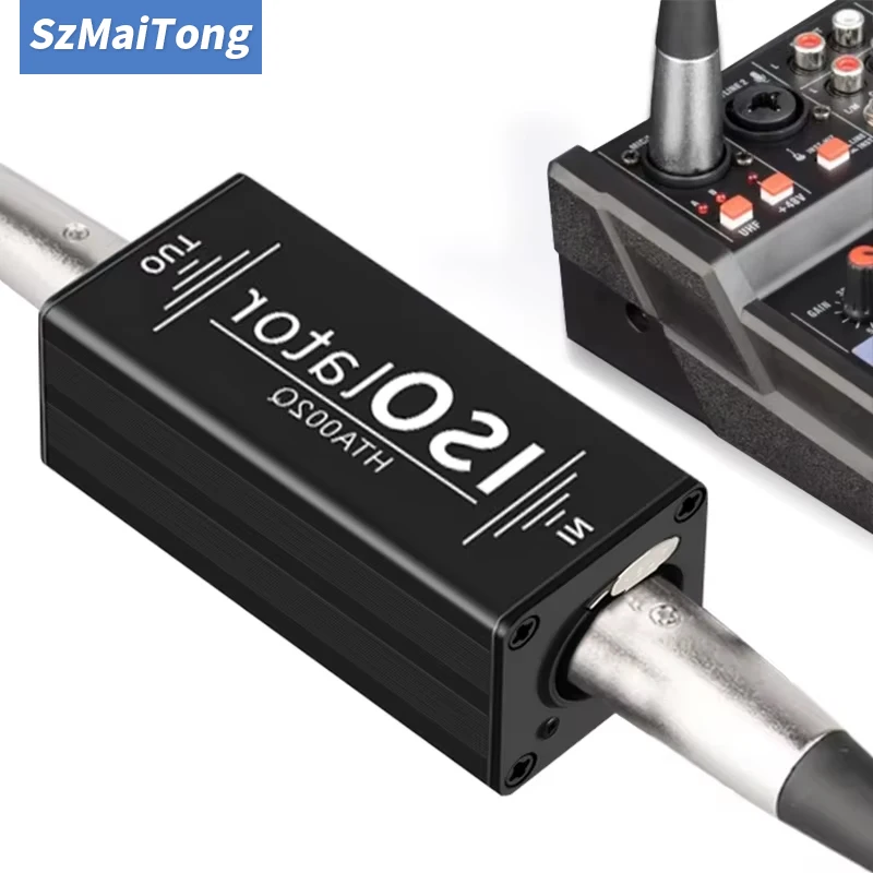 1Pcs Audio Cable Isolator Noise Ground Loop Audio Isolator XLR Eliminates, Female To Male Eliminate Common Ground Interference