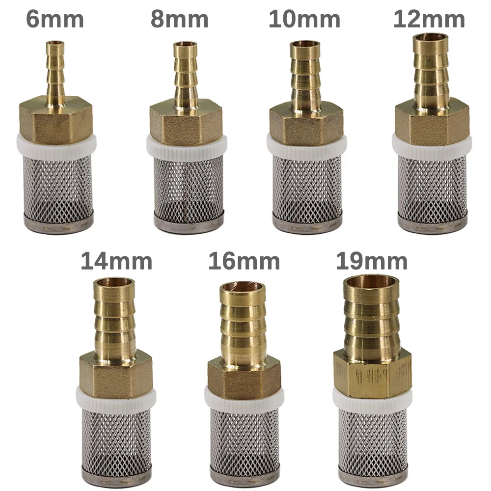 1PCS 6/8/10/12/14/16/19mm Brass 304 Stainless Steel Strainer Hose Filter Adapter Tube Coupling Joint Garden Watering Accessories