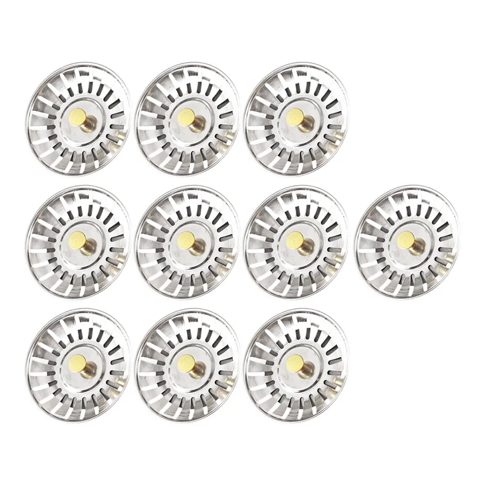 

10 Pcs Sink Strainer Stainless Steel Kitchen Hole Covers Drain Plugs Stopper Home Accessories Washing Basin Filter Nets Anti