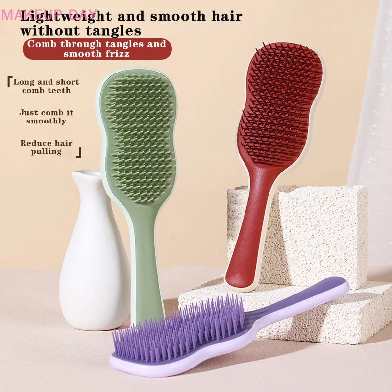 Fashion Hairbrus Comb Long Hair Fluffy Styling Comb Head Massage Airbag Comb Anti-Static Portable Travel Girl Hair Combs Stylin