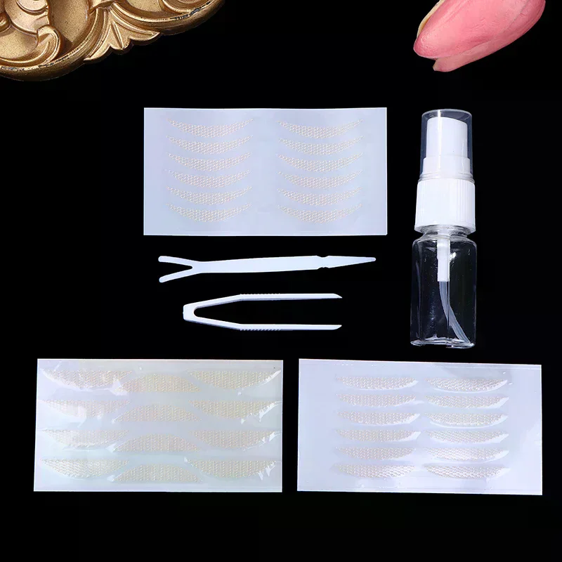 Niewidoczne naklejki na powieki, koronkowe paski do liftingu powiek, taśma do powiek, naklejki samoprzylepne, narzędzia do taśmowania powiek.
