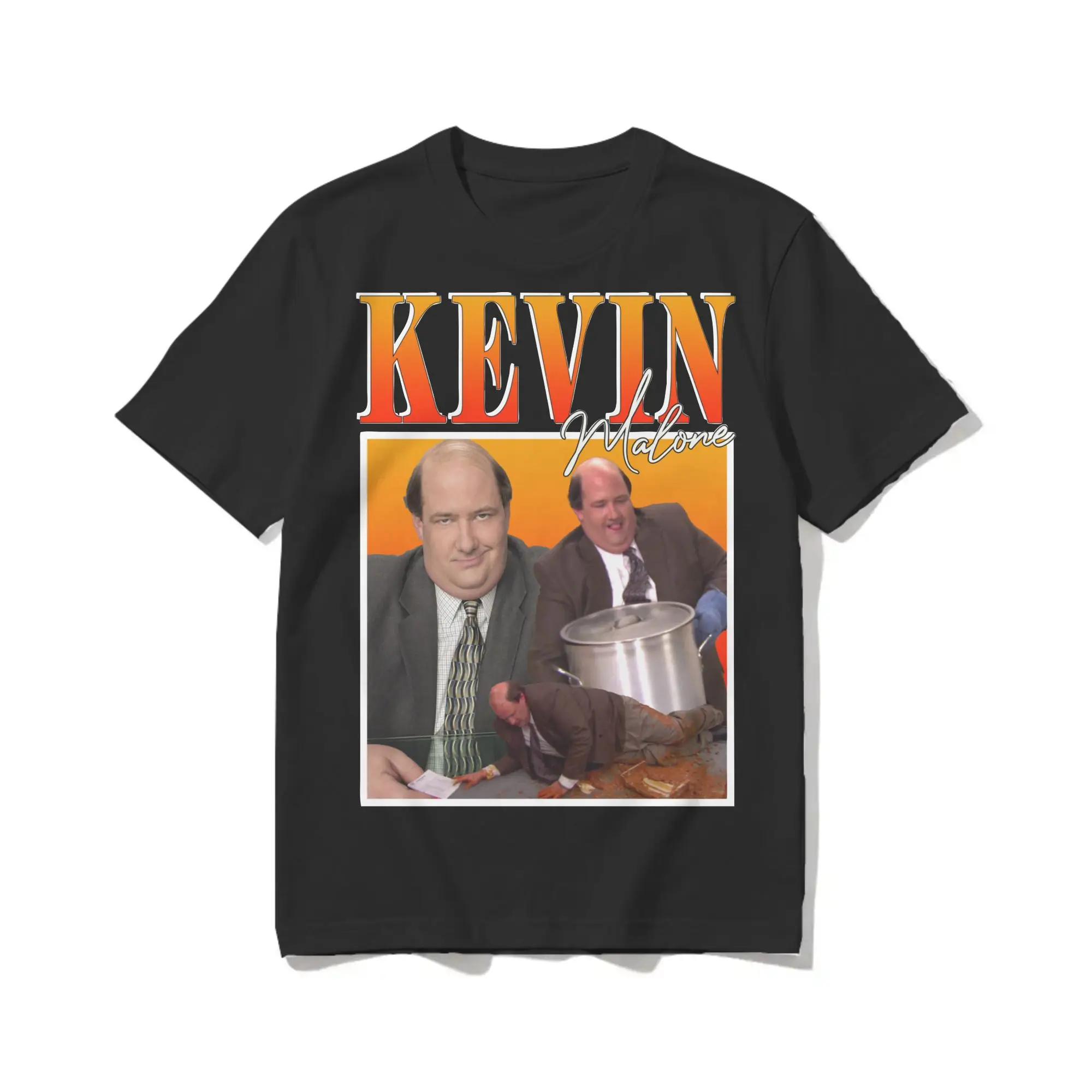 Kevin Malone The Office T Shirt for Men Women 100% Cotton Funny T-Shirts Crewneck  Tees Short Sleeve Tops Printed
