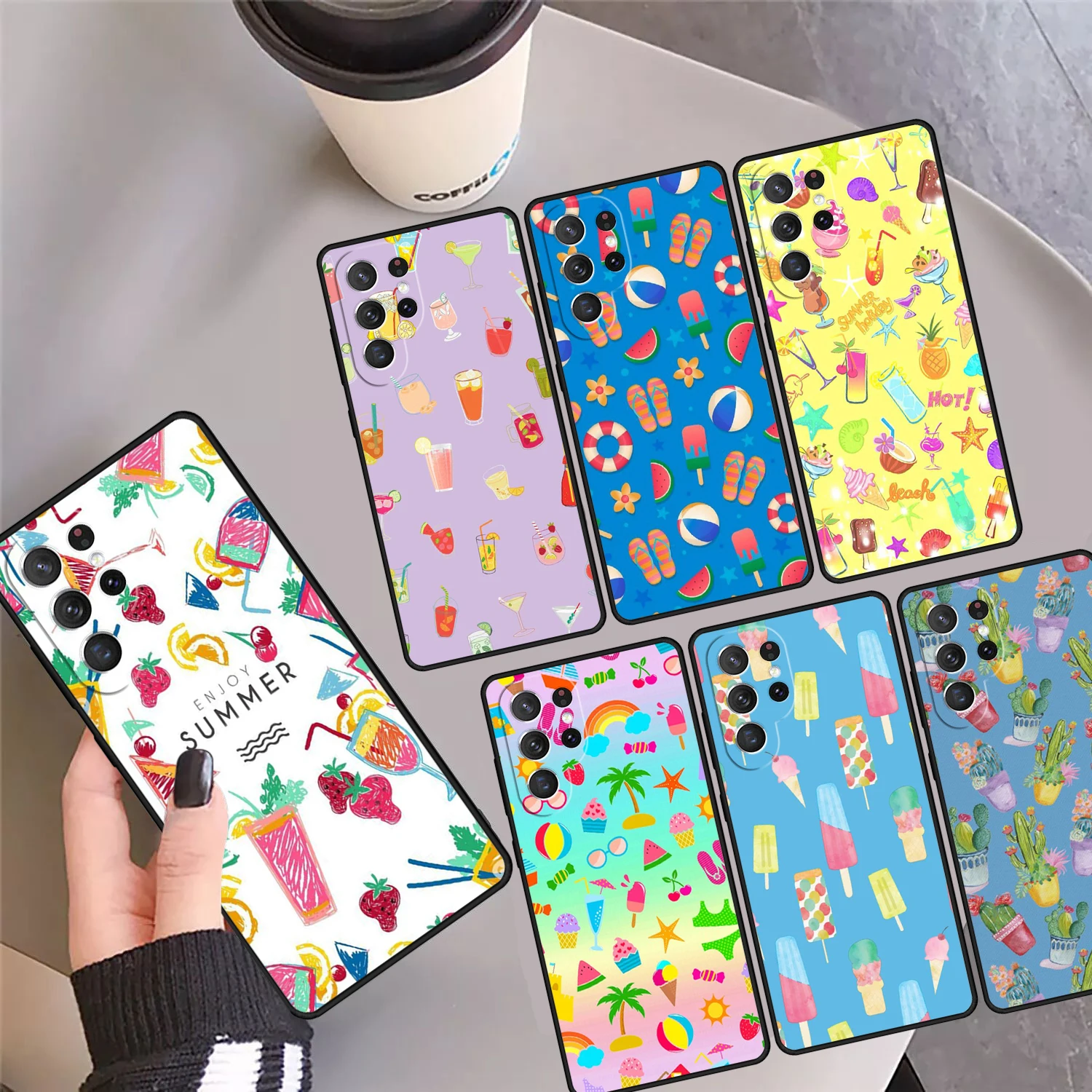 

Чехол Love Summer для телефона Samsung Galaxy S24 S25 Ultra 23 S22 Plus S21 FE S20 Note 10 Pro Note 20