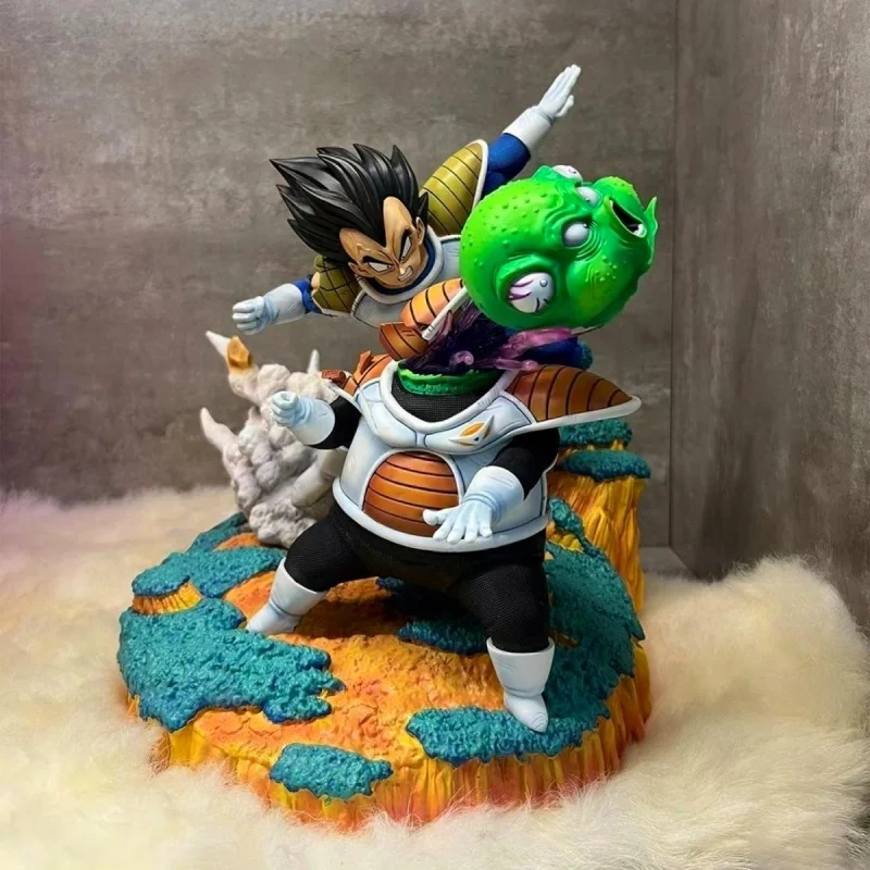 

New Vegeta Iv Vs Guldo Dragon Ball Model Gk Vegeta Chopping Gurdo Anime Decoration Scene Surrounding Resin Base Kids Toy Gifts