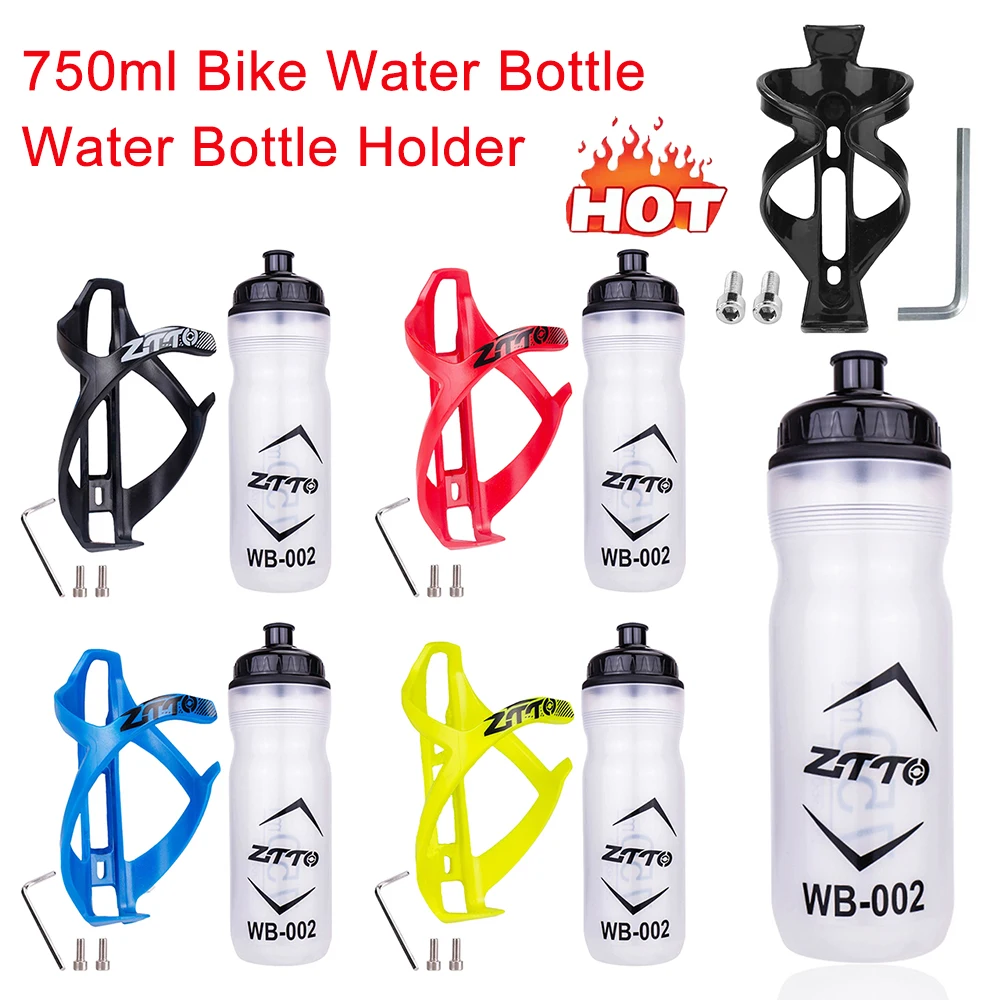 750ML Bicycle Water Bottle with Holder Mountain Bike Bottle Sports Water Bottle for Outdoor Cycling for MTB Road Mountain Bike