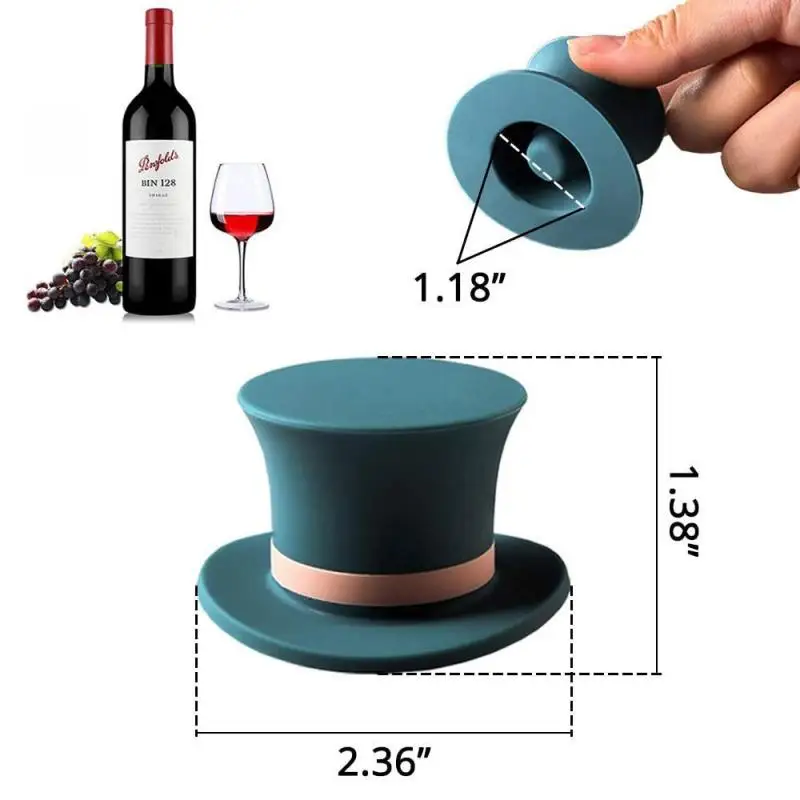 Reusable Silicone Leak Proof Wine Stopper Champagne Whiskey Bottle Sealer Cap Cork Plug Cover Bar Barware Bartender Accessories