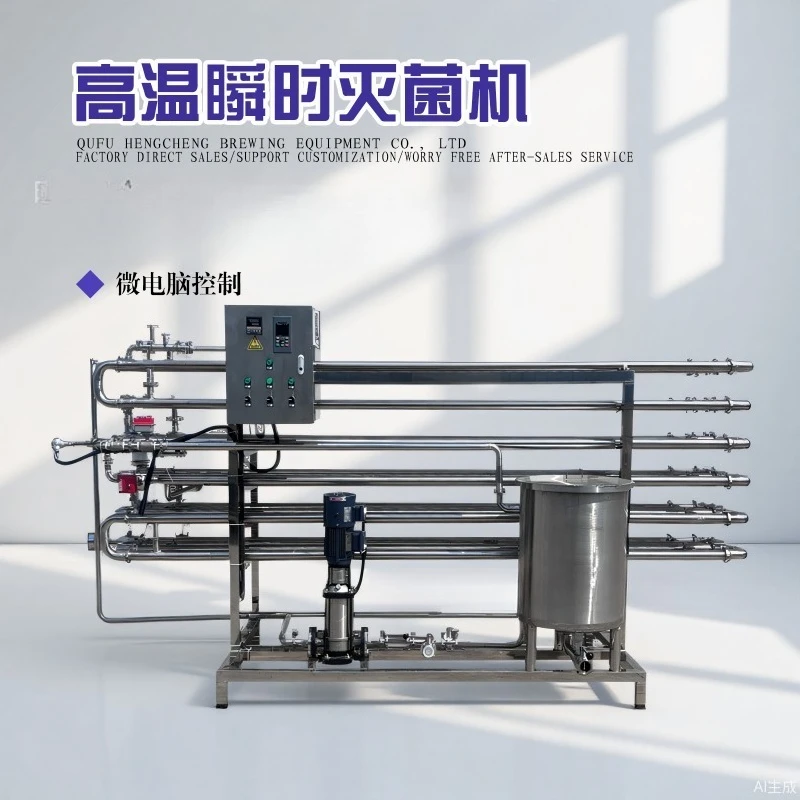 

Beverage juice sterilizer, continuous instantaneous sterilizer
