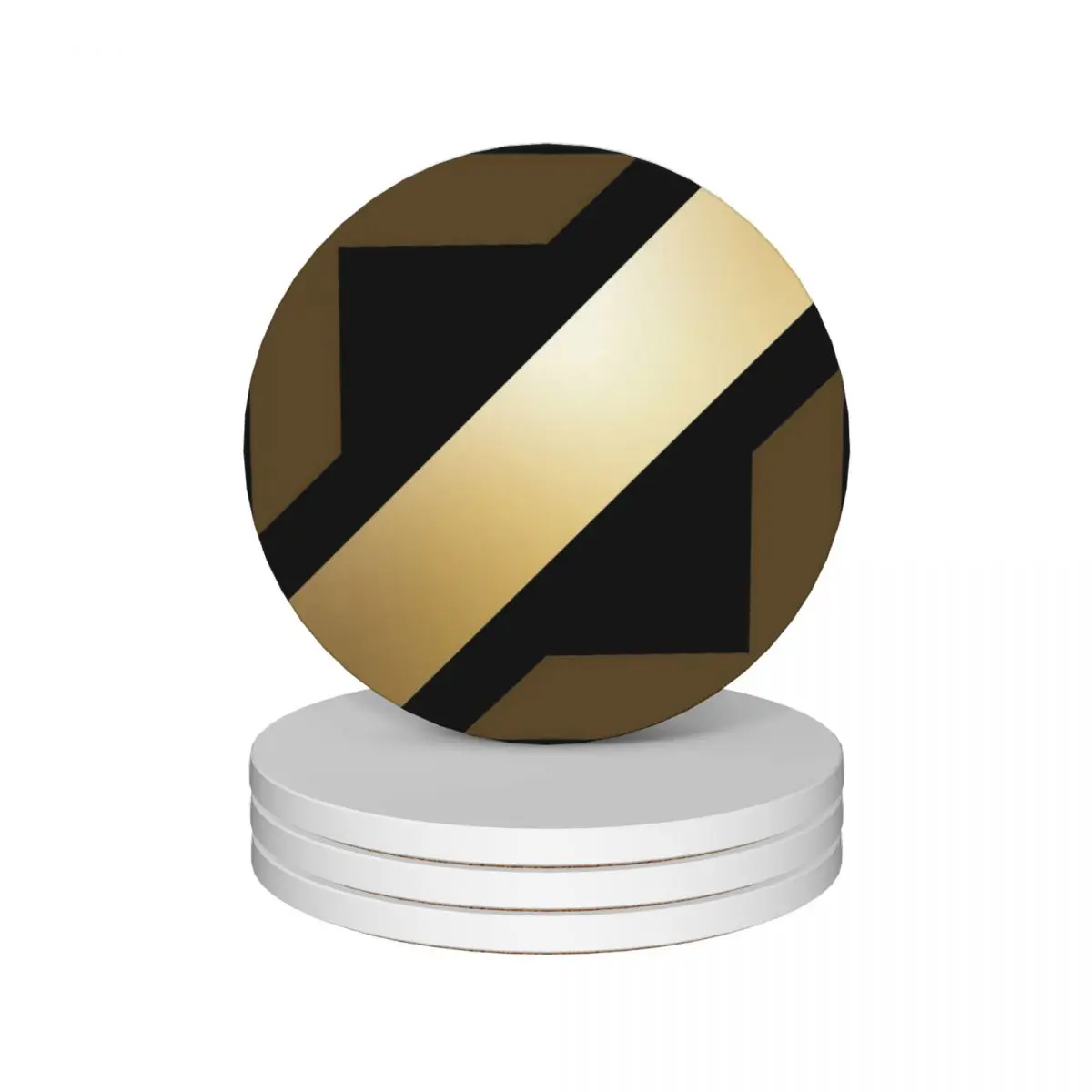 

Mid Role Icon (Gold - Black BG) Ceramic Coasters (Set of 4) for ceramics for cups set Coasters