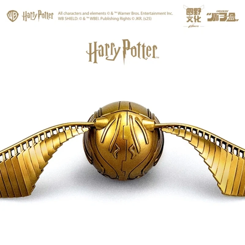 En Stock: Figura Abrible del Snitch Dorado de Harry Potter con Anillo Decorativo, Juguete Periférico de la Película, Regalo de Navidad y Halloween para Fans