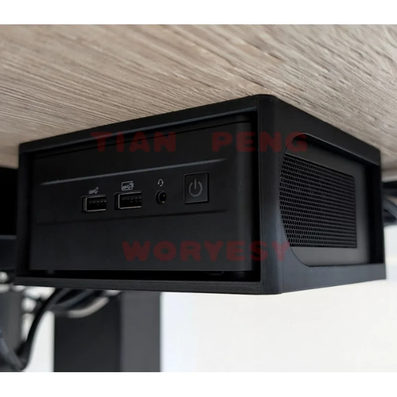 For Intel (NUC) Under Desk Bracket Secures Compact Mini Computer Underneath Table Surfaces Frees Desktop Area And Arranges Perip