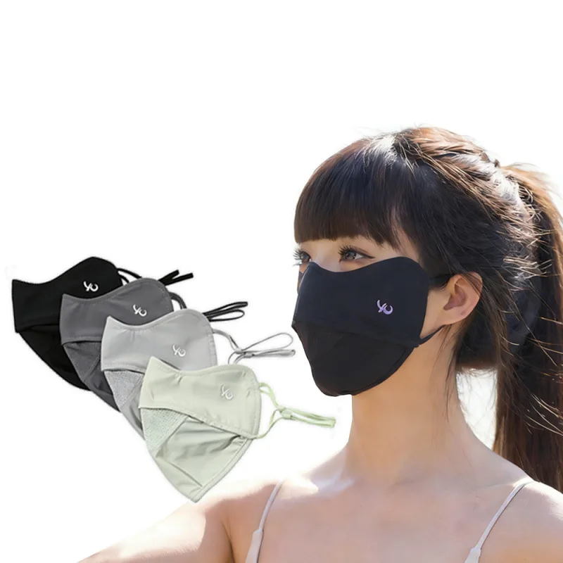 Sonnenschutzmaske aus Eisseide für Männer und Frauen, atmungsaktiv, hochwertig, UV-beständige Sonnenschutzmaske, Outdoor-Sport Thin Edition
