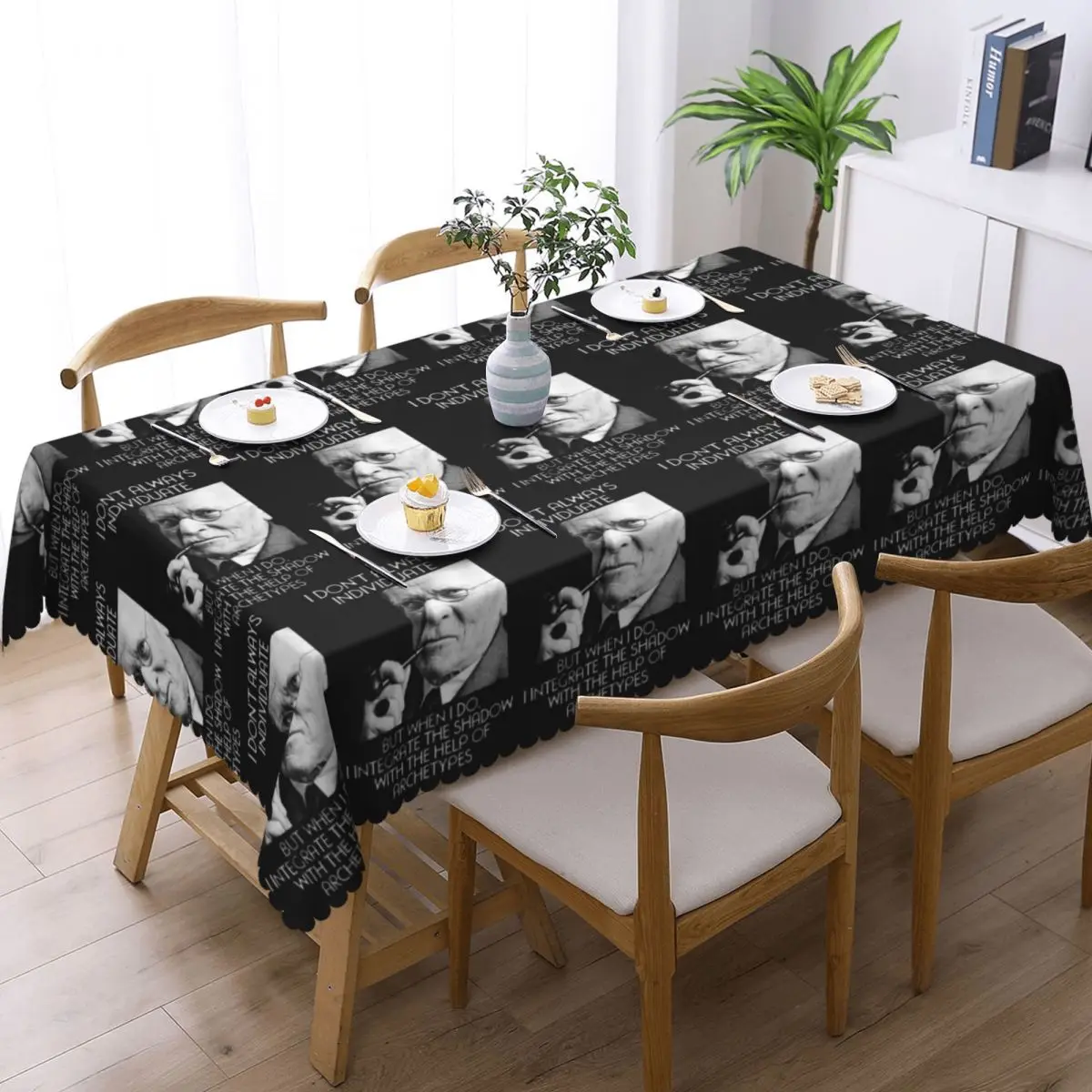 Carl Jung - Individuate 2 Tablecloth Restaurant Kitchen Rectangular Tablecloth Decorations Tablecloth Outdoor Dining Table Cover