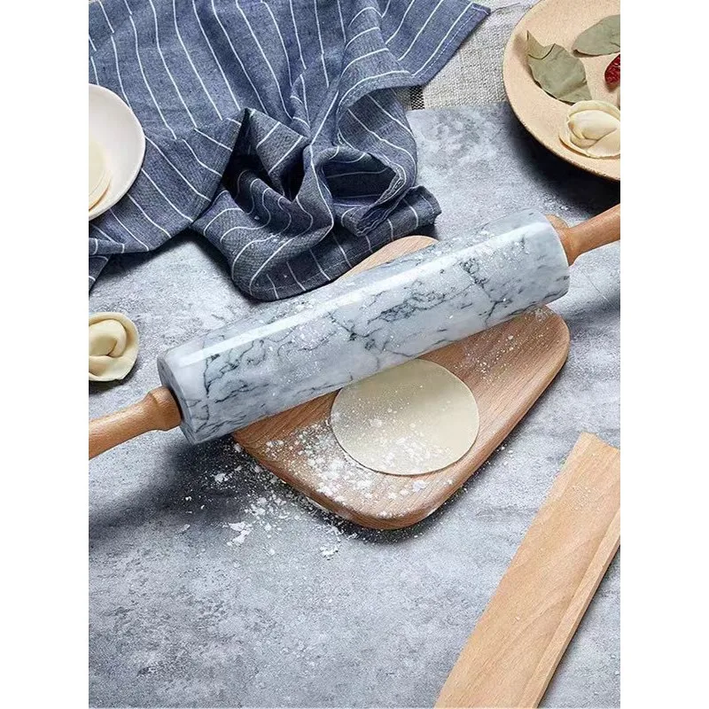 

Нефритовая скалка для домашнего использования, антипригарная кухонная утварь, для раскатки теста для пельменей, нефритовая скалка из Сычуаня, инструменты для выпечки