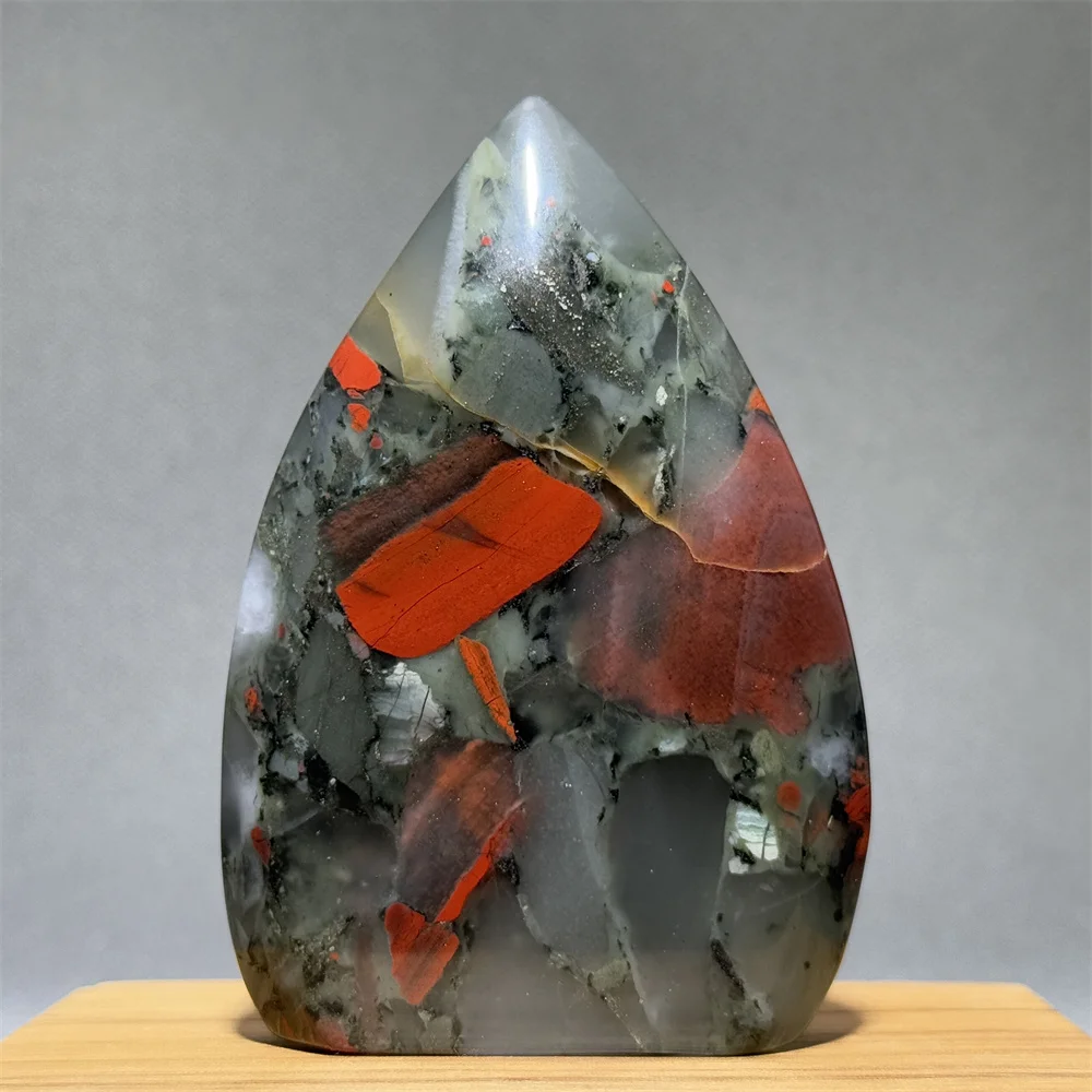 Blood Red Stone Free Form Torch Mineral Rock Spiritual Meditation Healing Witchcraft Altar Energy Home Decoration Gift