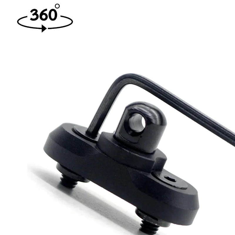 360° Rotating Sling Swivel Stud Mount M-Rail System Attachment Adapter with Sling Strap Buckle for Toy Gun Accessories