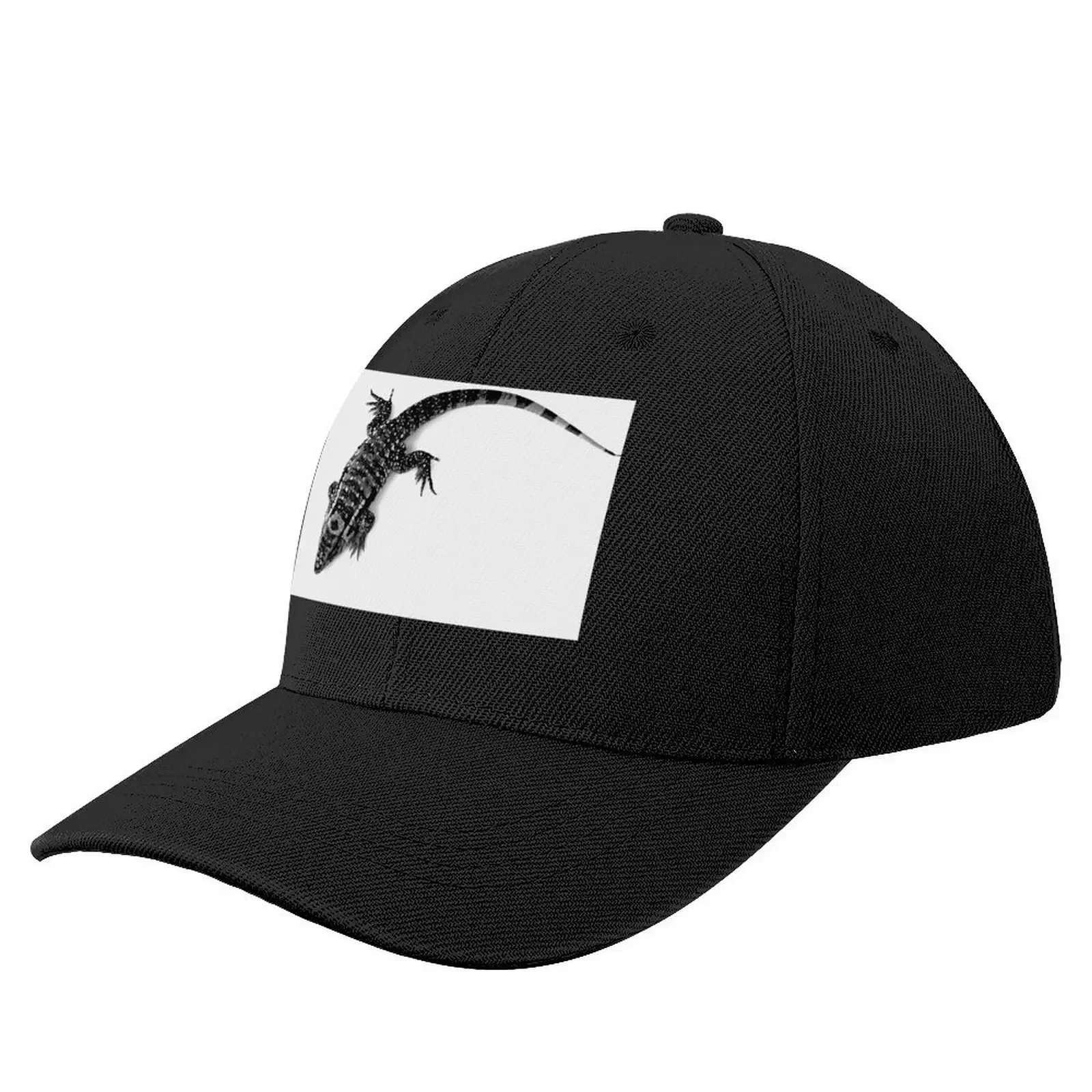 

Black and White Tegu Lizard Baseball Cap Icon Trucker Hat Sunhat Women's Men's