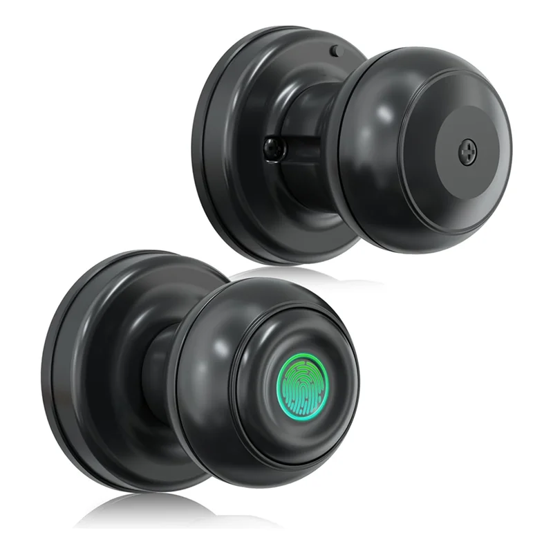 

Fingerprint Door Lock Smart Door Knob,Tuya Door Lock Great For Bedrooms, Apartments Offices, Hotels With App Control 1Set-New