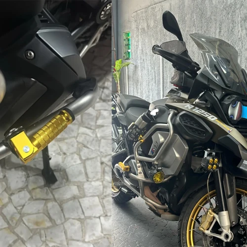 Imagen 2 del producto Abrazadera de 22-27/30-35mm, pieza de motocicleta de aluminio CNC, pedales universales, reposapiés plegado, motocicletas, ciclomotores, scooters, bicicletas