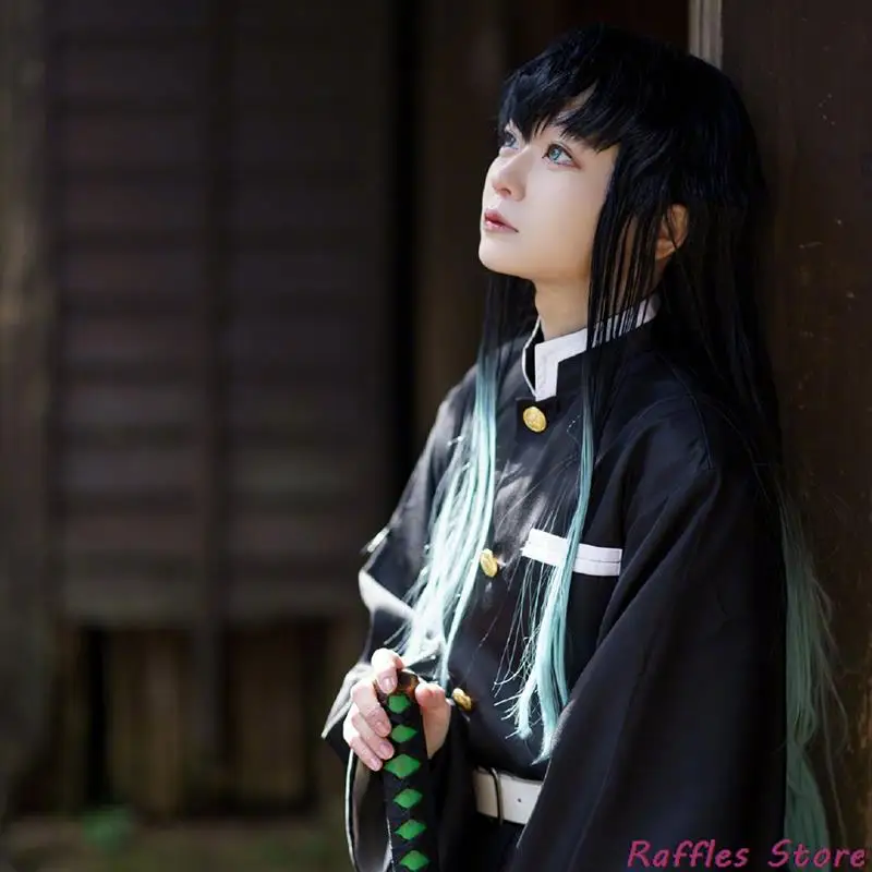 Anime Tokitou Muichirou Cosplay Costume KimonoCosplay Clothes Uniform Wig Halloween Carnival Men Costumes