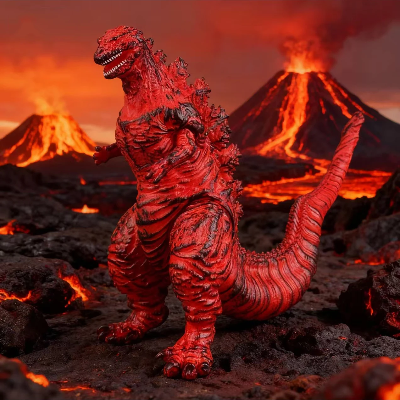 Figura de acción Shin Godzilla Lotus rojo Godzilla Moive modelo 17CM PVC Monster King pegamento suave dinosaurio niños juguetes muñeca móvil regalo