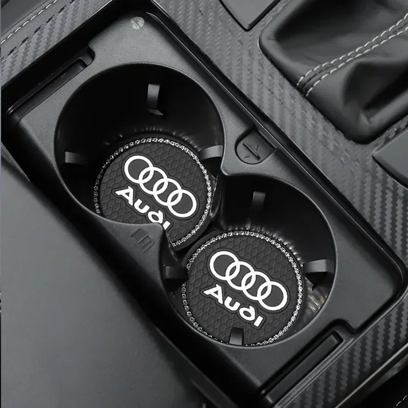 

Алмазный держатель для бутылки, Противоскользящий коврик для Audi Silne Logo A3 A4 A5 A6 A7 A8 Q3 Q5 Q7 S3 S4 S5 S6 S8 RS3 RS4 RS5 RS6