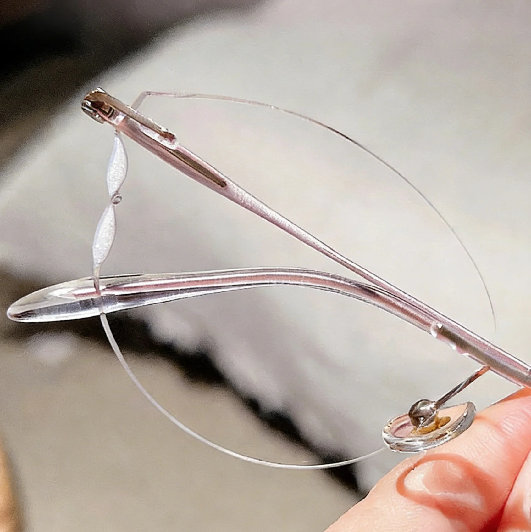 Diamond Trimmed Rimless Glasses Pure Titanium Women Prescription Recipe Lenses Myopia Progressive Eyewear UV Anti Reflection - view 4