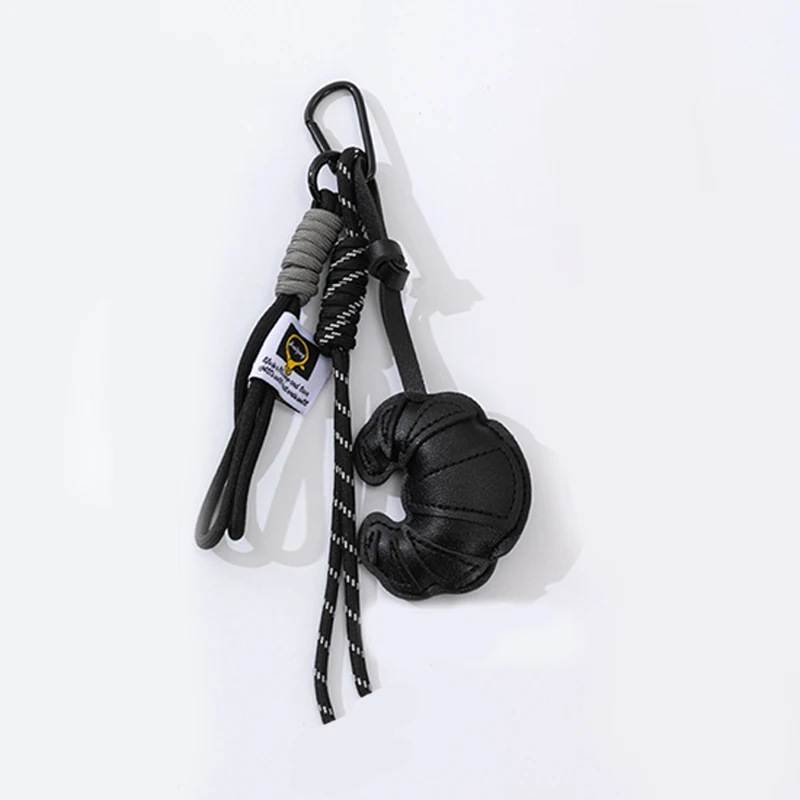 1PC Braided Rope Bag Pendant High-grade Keychain Pendant Cute Croissant Ins Bag Pendant Fashion Hanging Charm