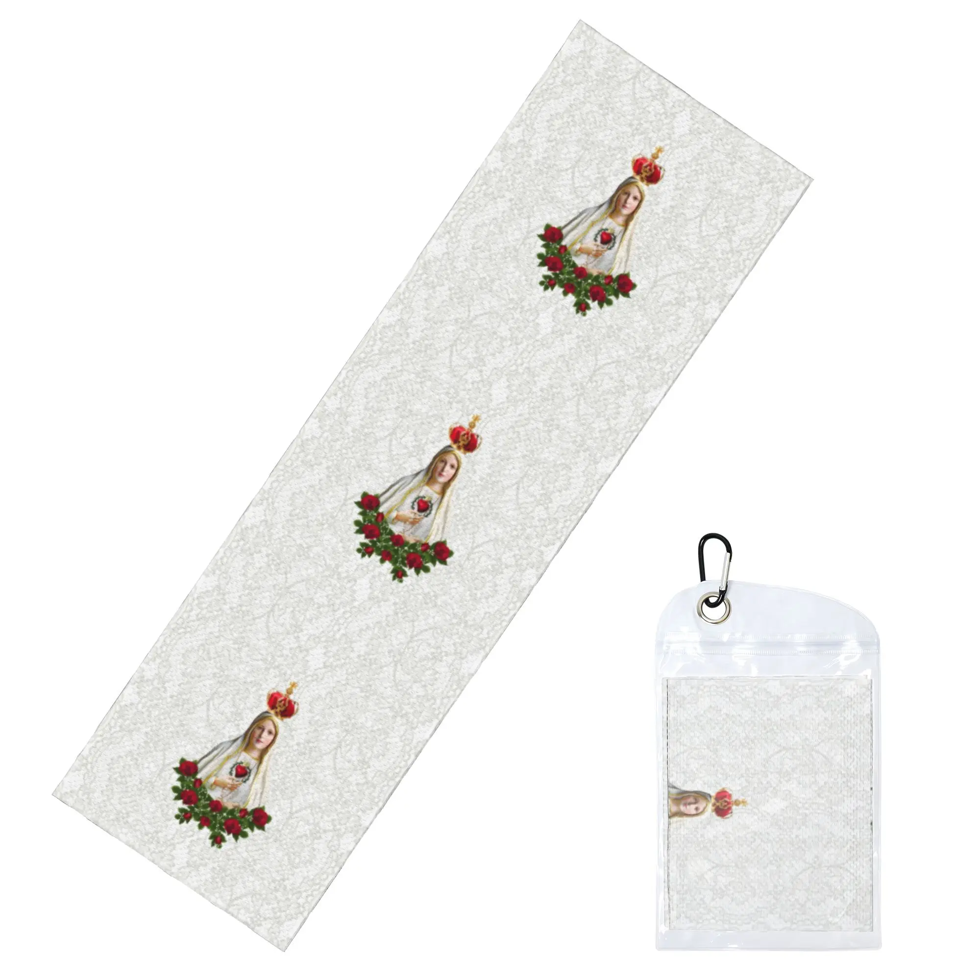 Our Lady of Fatima Virgin Mary Cold Exercise Towel  Portugal Rosary Catholic Super Soft Breathable Instant Cooling Towel Towels