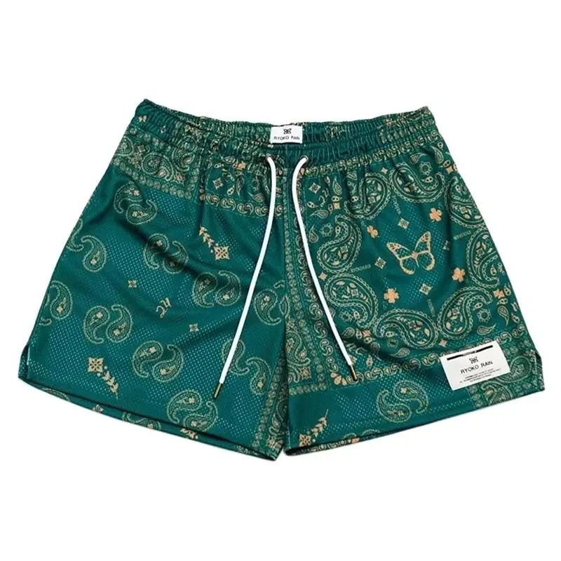 RYOKO RAIN Nuevos pantalones cortos de verano para hombres, pantalones cortos casuales de playa a la moda para hombres y mujeres, pantalones cortos